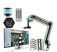 Microscopio electrónico Full HD 4K para soldar IMX415 48MP HDMI USB cámara digital lente 150X soporte reforzado reduce la vibración (48MP SONY IMX327)