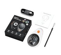 Microscopio electrónico portátil, potente kit de experimentos científicos con aumento de 500x, pantalla a Color de 2 pulgadas (White)