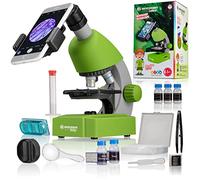 Microscopio infantil Bresser Junior 40x-640x con iluminación LED, zoom, soporte para móvil y set de “crustáceos prehistóricos” - a partir de 8 años