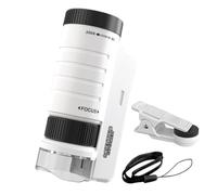 Microscopio Infantil Clip para móvil, LED, Compacto, Enfoque Ajustable | Microscopio educativo 60x-120x Para Exploración Al Aire Libre, Ciencia Educativa, Camping, Aprendizaje En Blanco