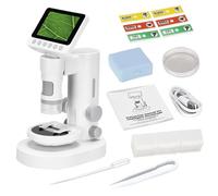 Microscopio infantil de 3,5 pulgadas, microscopio educativo para niños, microscopio infantil con tarjeta de almacenamiento de 32 GB, microscopio infantil para estudiantes