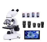 microscopio, Microscope, 30000x Biological HD Scope Digital Lab Composite with Wide Field 10x and 50x Eyepieces For para Adultos