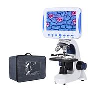 Microscopio Microscopio de Laboratorio biológico, LCD de 7 Pulgadas Digital HD COAXIAL Ajusta COAXIAL Zoom 2000X USB LED + Bag + SD Card Puede almacenar Videos y Fotos