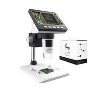 Microscopio Microscopio electrónico, 1000x 2.0MP Pantalla 4.3 "Microscopio USB de Soldadura LCD HD con 8led y en Modo de Fuente de alimentación Dual de Stent