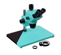 Microscopio, Microscopio estéreo trinocular HD con Zoom de Nueve velocidades, tecla Bloqueo, Ocular Ajustable y Lente Multicapa Estructura Antipolvo para Estudiantes, Laboratorio Escolar