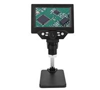 Microscopio, Microscopio USB Digital LCD de 5,5 Pulgadas, Microscopio Digital Portátil de 10MP 1000X con Luz LED, Microscopio de Moneda 1080P para Windows, para OS X