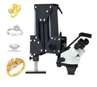 Microscopio Multidireccional con Espejo Microincrustado De 7X a 45X, Microscopio Estereoscópico De Diamante LED con Soporte De 77 Mm/85 Mm, Lente Circular De 75 Mm Y Objetivos De 0,5X