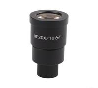 Microscopio ocular WF10X/20 mm WF20X/10 mm 30 mm diámetro de conector gran angular FMC vidrio óptico carcasa de metal para microscopios laboratorio medición examen negro (WF20X/10)