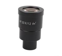 Microscopio ocular WF10X/20 mm WF20X/10 mm 30 mm diámetro de conector gran angular FMC vidrio óptico carcasa de metal para microscopios laboratorio medición examen negro (WF20X/12)