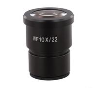 Microscopio ocular WF10X/WF20X, interfaz de 30 mm, lente de vidrio óptico de alto campo amplio con revestimiento FMC para microscopios, negro (WF10X/22)
