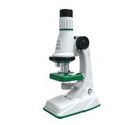 Microscopio óptico portátil de 200x a 1200x, funciona con pilas, luz LED integrada para exploración científica, iluminación LED