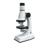 Microscopio óptico portátil de 200x a 1200x, funciona con pilas, luz LED integrada para exploración científica, iluminación LED