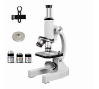 Microscopio para estudiantes y adultos - Aumento 200-4000x - Microscopio educativo orgánico potente, configuración de lámpara de llenado, clip de teléfono