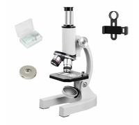 Microscopio para Estudiantes y Adultos, Aumento de 200-4000X, Potente microscopio biológico Educativo (White)