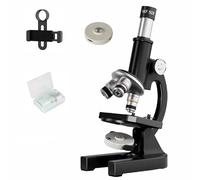 Microscopio para Estudiantes y Adultos, Aumento de 200-4000X, Potente microscopio biológico Educativo (Black)