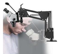 Microscopio para joyería con Incrustaciones, Lupa superclara de 7X a 45x, Espejo multidireccional con microincrustaciones, microscopio estereoscópico para engaste de Diamantes (85 mm)