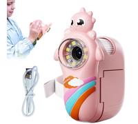 Microscopio para,Microscopio para, Portátil de dibujos animados 1000X con 8 luces LED ajustables, Pantalla LCD de 2 Pulgadas, Dinosaurio Lindo, alcance de aprendizaje temprano para niños pequeños