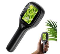 Microscopio para niños, 500 microscopio infantil portátil con pantalla IPS de 2 pulgadas, 2 megapíxeles, microscopio digital, compatible con Windows/macOS para monedas, insectos y plantas (negro)