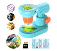 Microscopio para niños APEXEL, Aumento Digital HD de 800X, microscopio Digital portátil con Pantalla LCD de 2"" para niños y Adultos con Tarjeta SD de 32GB