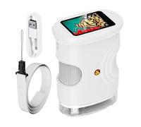 Microscopio para niños | Juguete científico recargable 1000X - Microscopio digital de bolsillo con pantalla de 5 cm | Para niños, casa, laboratorio, exploración naturaleza