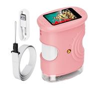 Microscopio para niños | Juguete científico recargable 1000X, microscopio portátil digital con pantalla de 5 cm - para casa, escuela, naturaleza, niños y niñas