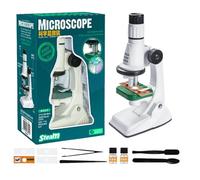 Microscopio para niños, Lupa de Bolsillo con luz LED, Lupa 200X-1200X para niños Curiosos niñas niñas, Estudiantes jóvenes y científicos en ciernes, Herramienta educativa Stem