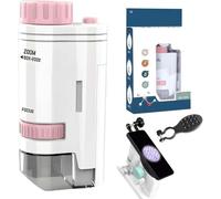 Microscopio para niños, microscopio portátil de mano para niños, aumento de 80X a 200X con lentes HD, kit educativo de ciencia para observar insectos, plantas y piedras, herramienta de descubrimiento