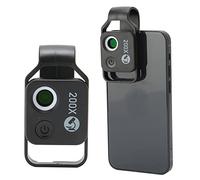Microscopio para Teléfono, Mini Microscopio de Bolsillo para Teléfono 200X con Lente CPL Clip Universal para Teléfono Cámara Digital Portátil para Microscopio para Teléfono Inteligente(Negro)