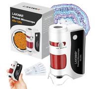 Microscopio Portátil 60x-120X Para Niños y Adultos - Mini Bolsillo Con Portaobjetos Para Pequeño Científico, Estudiantes, Escuelas y Laboratorio