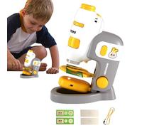 Microscopio - Portátil de 5,51 Pulgadas | ABS Kids Set - Microscopio para Principiantes con Colores restaurados y múltiples Campos de visión, Ideal para Estudios científicos, exploración educativa