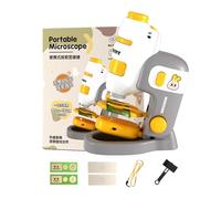 Microscopio - Portátil de 5,51 Pulgadas | ABS Kids Set - Microscopio para Principiantes con Colores restaurados y múltiples Campos de visión, Ideal para Estudios científicos, exploración educativa