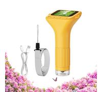 Microscopio portátil - Lente digital de bolsillo 1000X | Microscopio con pantalla IPS para niños y adultos - Luz LED de enfoque manual para estudio, escuela, hogar, actividades al aire