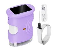 Microscopio portátil para | Juguete Educativo científico Recargable 1000X - Microscopio Digital con Pantalla de 5 cm - para Laboratorio hogar exploración al Aire niñas