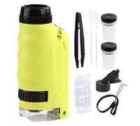 Microscopio portátil para niños - 250 X aumento de microscopio de mano para niños | Microscopio de iluminación, aventura al aire libre, iluminación LEeD micrroscopio de exploración