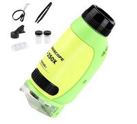 Microscopio portátil para niños - Microscopio de bolsillo 50x -25x Kit de microscopio iluminado con LED | Proyecto STEM en edad preescolar, microscopio educativo para Student Science Lab