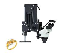 Microscopio profesional 7x-45x con luz LED, distancia de trabajo de 160 mm, extensión de soporte de hasta 900 mm, lente objetivo 0.5X para piedras preciosas y joyas
