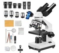 Microscopio Telescopio binocular 40X-1600X HD for inspección de laboratorio, conjunto herramientas for escuelas, hogares e investigación científica