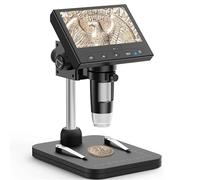 Microscopio, Telescopio Digital de 4,3 Pulgadas con Video de 1000 aumentos y 8 Luces LED Ajustables for PC, for soldar en Adultos.