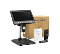 Microscopio, Telescopio Digital for Monedas IPS de 7 Pulgadas, cámara ultraprecisa de 5 MP y 1200X, videoscopio de 1080P, 8 Luces LED for Circuito de Monedas
