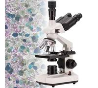 Microscopio trinocular compuesto de aumento 40X-5000X con iluminación LED, microscopio de laboratorio profesional para uso escolar y clínico