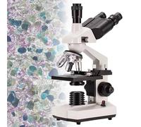 Microscopio trinocular compuesto de aumento 40X-5000X con iluminación LED, microscopio de laboratorio profesional para uso escolar y clínico