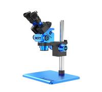 Microscopio trinocular RELIFE/SUNSHINE M9T-B11 Microscopio estéreo con zoom ajustable para reparación con soporte base (azul)