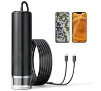 Microscopio USB Teléfono Móvil AOPICK 1080P HD Microscopios para iPhone Android, 50 hasta 1600X Microscopio Digital con 8 LED Teléfono Móvil Microscopio Compatible con iOS, Android, Tablet