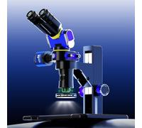 Microscopios binoculares profesionales con anillo de luz LED, ideal para uso en laboratorio, estudiantes y principiantes