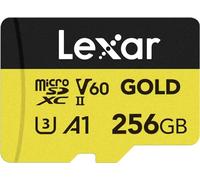 Tarjeta MicroSD Lexar Professional GOLD 256GB UHS-II 280MB/s V60 Negro Amarillo