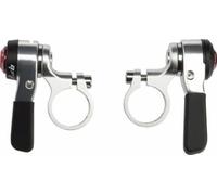 microSHIFT Pulgar Shifter Juego 9-Speed Doble/Triple Shimano Compatible Plata