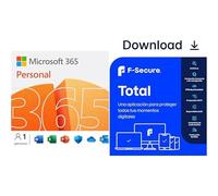Microsoft 365 Personal | 1 persona | Suscripción de 12 meses + F-Secure Total | 1 Año | 5 Dispositivos | Código de activación enviado por email