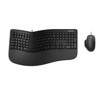 Microsoft Ergonomic Desktop - Kit Teclado y Ratón Ergonómicos USB con Distribución Nordic (AZERTY/SE/DK/FI)