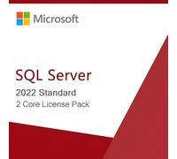 Microsoft Microsoft SQL Server 2022 Standard 2Core Licencia Digital Reacondicionada Licencia de 2 núcleos basada en núcleos para SQL Server 2022 Standard para