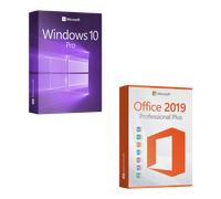 Microsoft Office 2019 Professional Plus + Windows 10 Professional Licencia para 3 PC